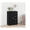 Image de Buffet Noir Chêne 60x31x84 cm en bois d ingénierie