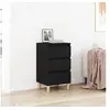 Image de Table de chevet Noir Chêne 40x35x70 cm Bois d ingénierie