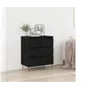 Image de Buffet avec tiroirs Bois noir 60x35x70 cm Matériau en bois reconstitué