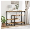 Image de Table de console en bois ancien 100x35x75 cm en bois aggloméré et acier