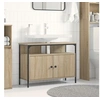 Image de Meuble Lavabo Salle de Bain Chêne Sonoma 80x30x60 cm Bois d ingénierie