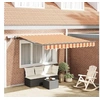 Image de Store rétractable manuel avec LED jaune et orange 350x250 cm 3330254