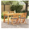 Image de Chaises de jardin pliantes avec coussin gris 4pcs en bois d acacia massif