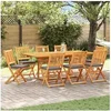 Image de Chaises de jardin pliantes avec coussin gris 8pcs en bois d acacia massif