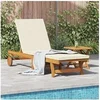 Image de Lot de 2 transat GENERIQUE H. 40 cm en acacia L. 40 cm non pliable