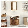Image de Ensemble de mobilier de salle de bain 2 pièces en bois ancien et en bois d ingénierie
