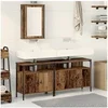 Image de Meuble sous lavabo avec lavabo intégré en bois vieilli
