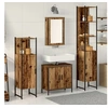 Image de Ensemble de mobilier de salle de bain , 4 pièces, Bois vieilli, Bois d ingénierie