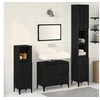 Image de Ensemble de meubles de salle de bain 3 pièces en chêne noir en bois aggloméré
