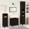 Image de Ensemble de mobilier de salle de bain 3 Pièces Chêne noir