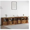 Image de Buffet avec Eclairages LED Bois Ancien 283x37x67 cm