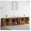 Image de Buffet avec éclairage LED Bois ancien 283x37x67 cm Bois d ingénierie