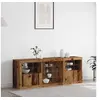 Image de Buffet avec lumières LED Bois ancien 181,5x37x67 cm Bois recyclé