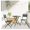 Image de Chaises de jardin pliantes 2 pcs Vert foncé 42x52x82 cm Acier revêtu de poudre 42002937
