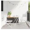 Image de Chaises de jardin pliantes 2 pcs Blanc Acier 42002938