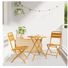 Image de Chaises de jardin pliantes 2 pièces Jaune Moutarde 42x52x82 cm Acier thermolaqué 42002939