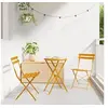 Image de Set de bistro pliable 3 pièces jaune moutarde en acier 42002969