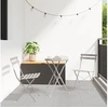 Image de Set de bistro pliable 3 pièces beige en acier 42002971