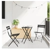 Image de Ensemble de bistrot pliant 3 pièces en acier anthracite 42002972