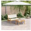 Image de Ensembles de bancs, canapés et tables de jardin bois massif beige 4 pieces 2 personnes