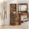 Image de Highboard Chêne Fumé 40x41x135 cm Bois d ingénierie