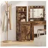 Image de Highboard en chêne fumé, 40x41x135 cm, en bois d ingénierie