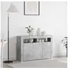 Image de Buffet Gris Béton Bois Reconstitué 116 x 30 x 75 cm Rectangulaire