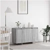 Image de Buffet gris sonoma en bois d ingénierie 120 x 41 x 75 cm
