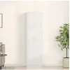 Image de Armoire blanche 55x25x189 cm en bois reconstitué