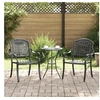 Image de Lot de 2 chaise H. 91 cm non pliable en aluminium exterieur noir