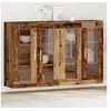 Image de Armoires murales 2 pcs Bois ancien 69,5x34x90 cm Bois reconstitué