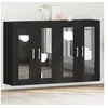 Image de Armoires murales 2 pcs Chêne noir 69,5x34x90 cm Bois d ingénierie