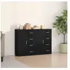Image de Buffets 2 pcs Chêne Noir 60x31x84 cm Bois d Ingénierie