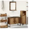 Image de Ensemble de meubles de salle de bain 2 pièces en bois ancien et bois aggloméré