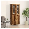 Image de Buffet en bois ancien 69.5x34x180 cm en bois reconstitué