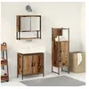Image de Ensemble de meubles de salle de bain 3 pièces en bois vieux et en contreplaqué