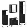 Image de Ensemble De Mobilier De Salle De Bain 4 Pièces Chêne Noir