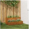 Image de jardinière 2 niveaux 100x60x45 cm en acier résistant aux intempéries