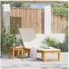 Image de Chaise longue avec table en bois massif d acacia