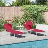 Image de Lot de 2 transat GENERIQUE L. 58 cm H. 77 cm en aluminium pliable