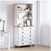 Image de Haut "ASKIM" Blanc 91x40x199,5 cm en bois massif de pin, Haut "ASKIM" Blanc 91x30x104 cm en bois massif de pin, Commode "ASKIM"
