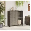 Image de Armoire de rangement Grise 100x36x102 cm Rattan