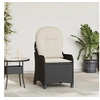Image de Chaise inclinable avec coussin en poly rotin noir 42003418
