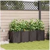 Image de Jardinières avec système d irrigation 4 pcs Marron