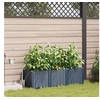 Image de Jardinières avec système d irrigation 3 pcs Gris