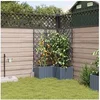 Image de Jardinières avec système d irrigation à eau 3 pcs Gris clair