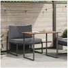 Image de Set de salle à manger de jardin 2 pièces avec siège simple et coussins anthracite 42004137