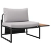Image de Salon de jardin vidaxl 2 pieces gris metal 117 x 70 x 67 cm