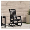 Image de Chaise Berçante de Jardin Noire 70x92x108 cm HDPE