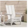 Image de Chaise Adirondack pliable Blanche 74,5x80,5x90 cm HDPE